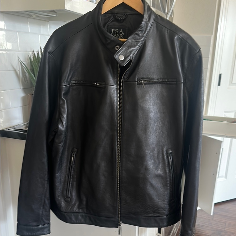 NWT Men’s Jos A Banks Leather jacket